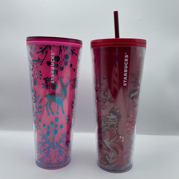 Starbucks 2022 Holiday Venti 24.6 oz Tumblers New Never Used - Picture 1 of 7